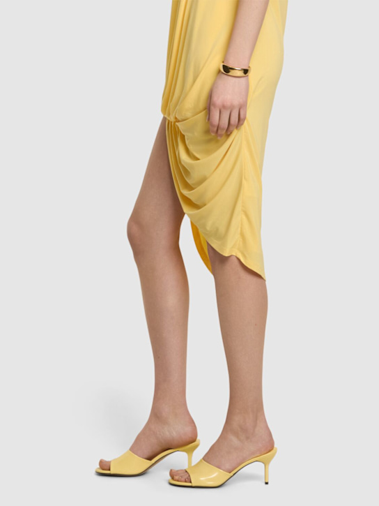 Jacquemus: Les Cubisto leather mules - Light Yellow - women_1 | Luisa Via Roma
