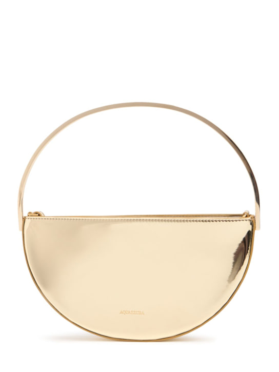 Aquazzura: Mini Purist mirrored leather pouch - women_0 | Luisa Via Roma