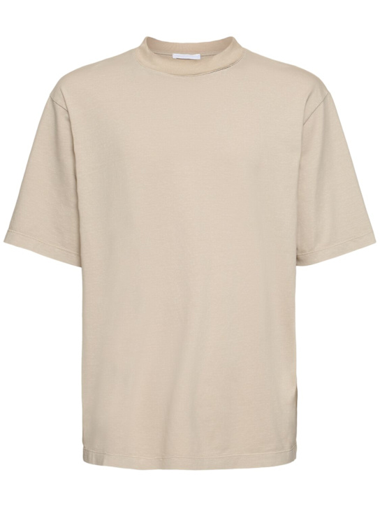 CELLAR DOOR: Daniel light cotton blend jersey t-shirt - Beige - men_0 | Luisa Via Roma
