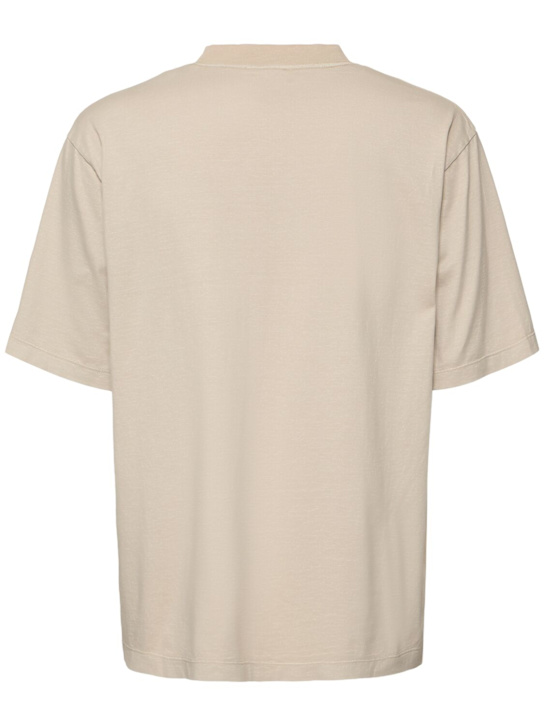 CELLAR DOOR: Daniel light cotton blend jersey t-shirt - Beige - men_3 | Luisa Via Roma