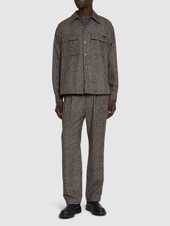 Dolce&Gabbana: Alpaca blend Prince of Wales pants - men_1 | Luisa Via Roma