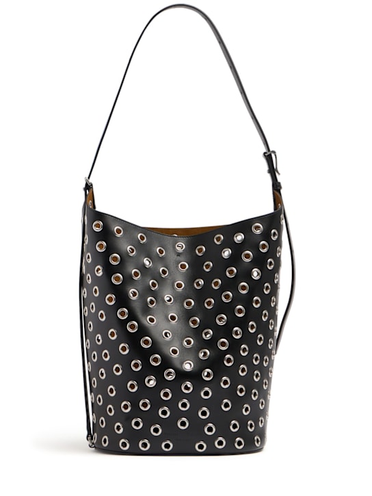 Proenza Schouler: Brant studded smooth leather bucket bag - Black - women_0 | Luisa Via Roma