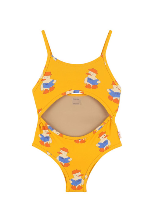 Tiny Cottons: Costume intero in Lycra stampata - Giallo - kids-girls_0 | Luisa Via Roma