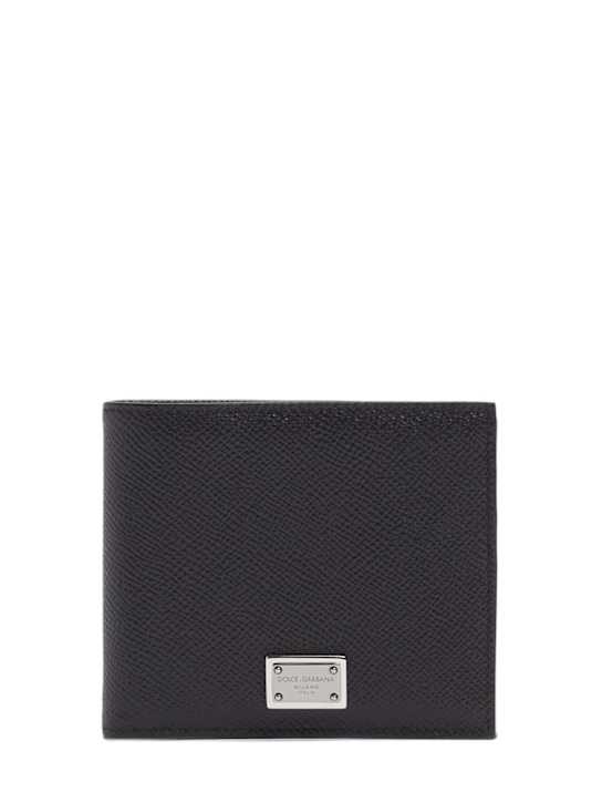 Dolce&Gabbana: Leather wallet - men_0 | Luisa Via Roma