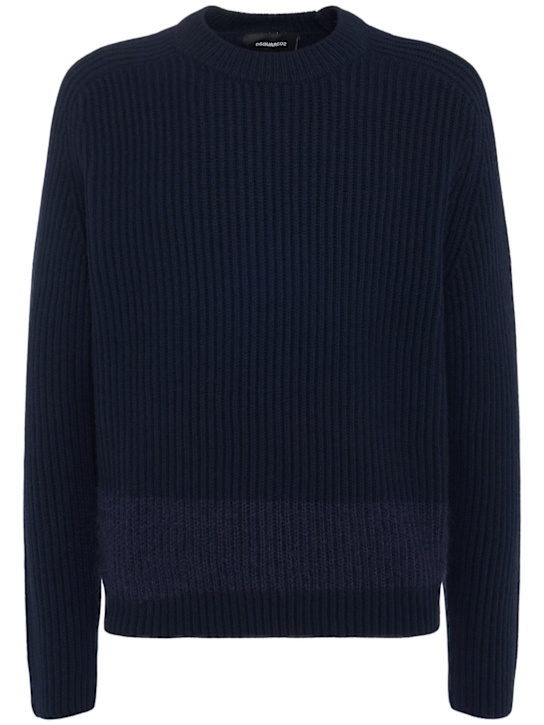 Dsquared2: Stricksweater - Dunkelblau - men_0 | Luisa Via Roma