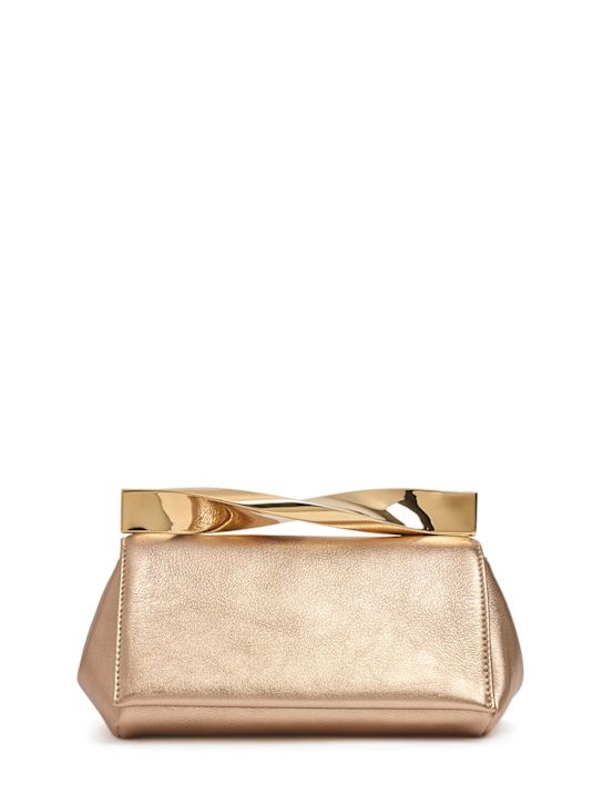 Aquazzura: Mini Twist washed leather clutch - women_0 | Luisa Via Roma