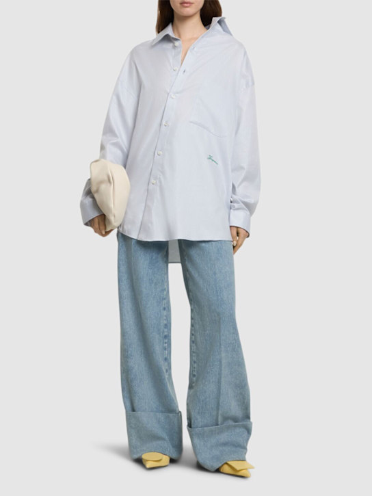 Jacquemus: La Chemise Cuadro poplin overshirt - women_1 | Luisa Via Roma