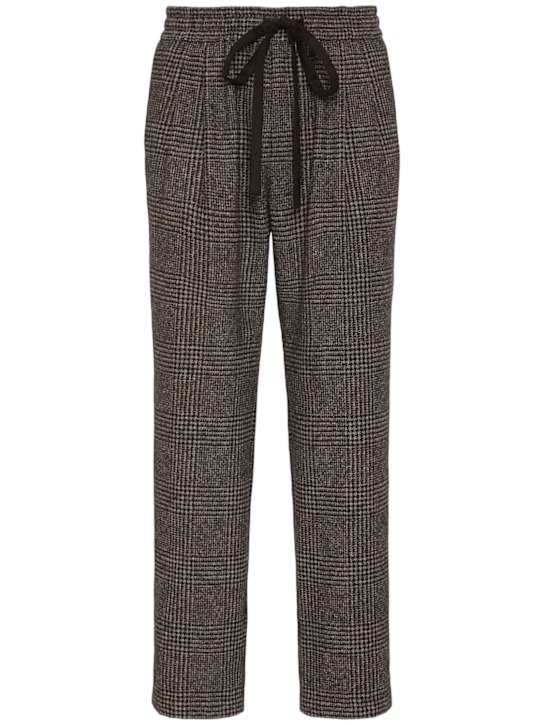 Dolce&Gabbana: Alpaca blend Prince of Wales pants - men_0 | Luisa Via Roma