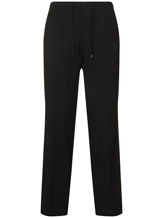 CELLAR DOOR: Alfred 3d stretch wool pants - Black - men_0 | Luisa Via Roma