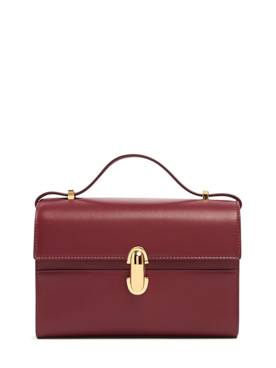 Savette: The Symmetry 19 leather shoulder bag - Bordeaux - women_0 | Luisa Via Roma