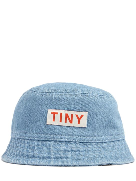 Tiny Cottons: Gorro pescador de denim de algodón - Azul Claro - kids-boys_0 | Luisa Via Roma