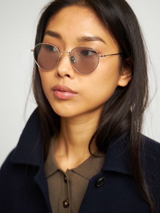Toteme: The Rounds metal sunglasses - Silver - women_1 | Luisa Via Roma