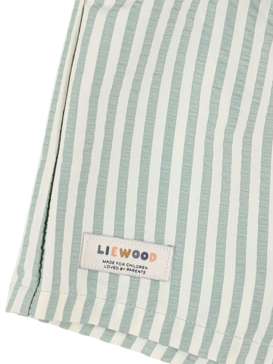 Liewood: Striped poly swim shorts - kids-boys_1 | Luisa Via Roma