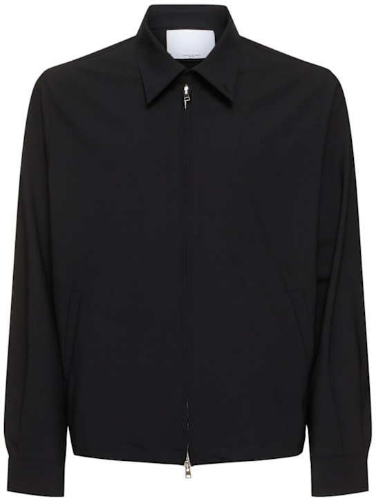 CELLAR DOOR: Brent wool blend zip jacket - Black - men_0 | Luisa Via Roma