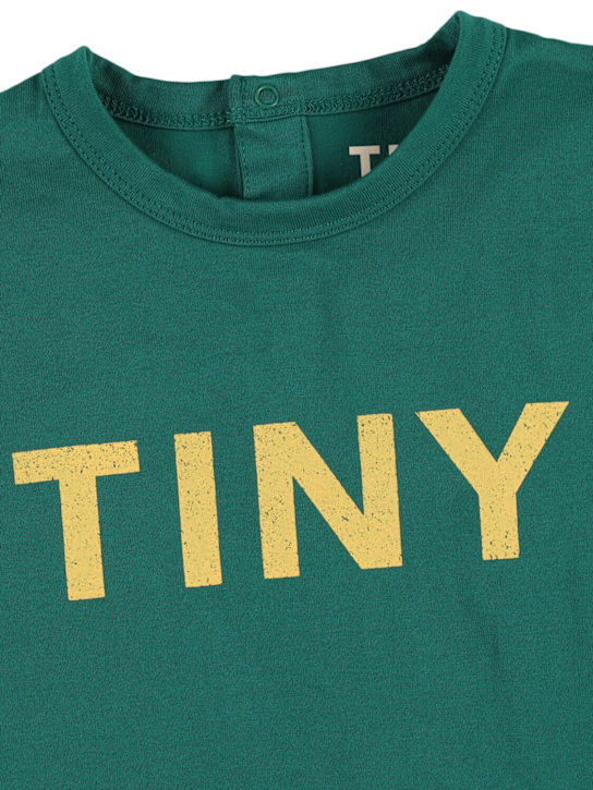 Tiny Cottons: Printed cotton jersey t-shirt - Green - kids-boys_1 | Luisa Via Roma