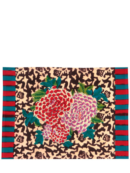 LISA CORTI: Set of 2 Arabesque Corolla placemats - ecraft_0 | Luisa Via Roma