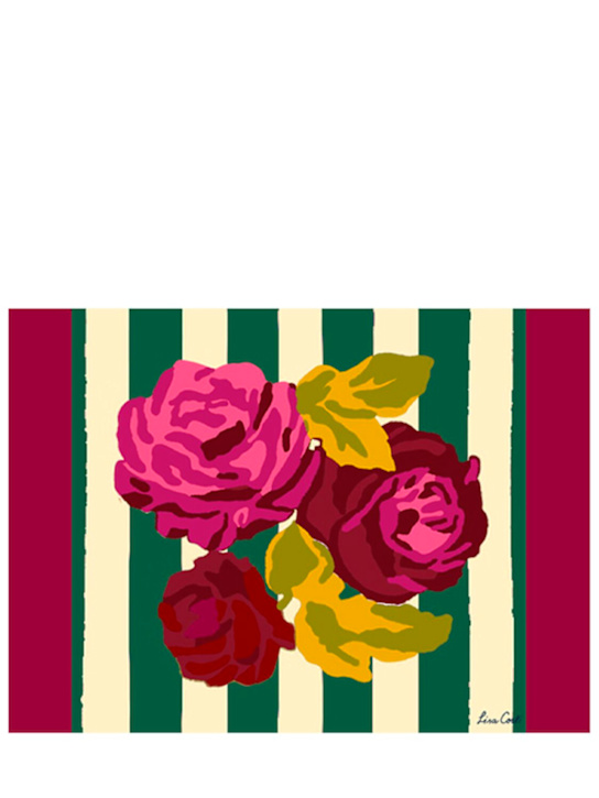 LISA CORTI: Set of 2 Nizam Stripes Green placemats - ecraft_0 | Luisa Via Roma