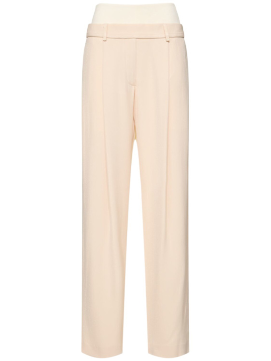 ESSE Studios: Sommar Duo pleated wide pants - Beige - women_0 | Luisa Via Roma