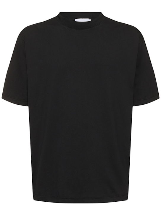 CELLAR DOOR: Daniel light cotton blend jersey t-shirt - Black - men_0 | Luisa Via Roma