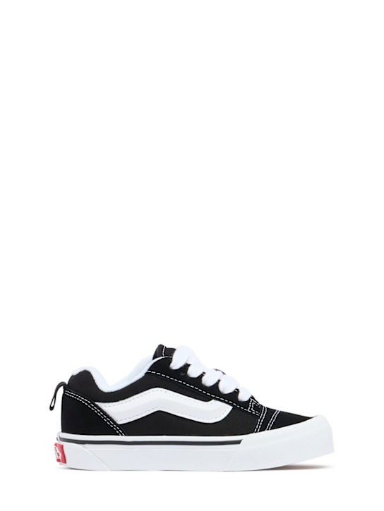 Vans: Sneakers en cuir Knu Skool - Noir/Blanc - kids-girls_0 | Luisa Via Roma