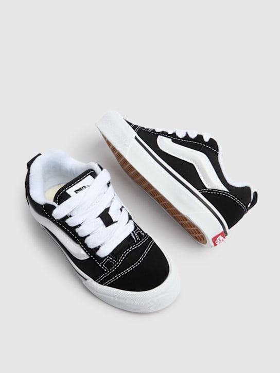Vans: Sneakers en cuir Knu Skool - Noir/Blanc - kids-girls_1 | Luisa Via Roma