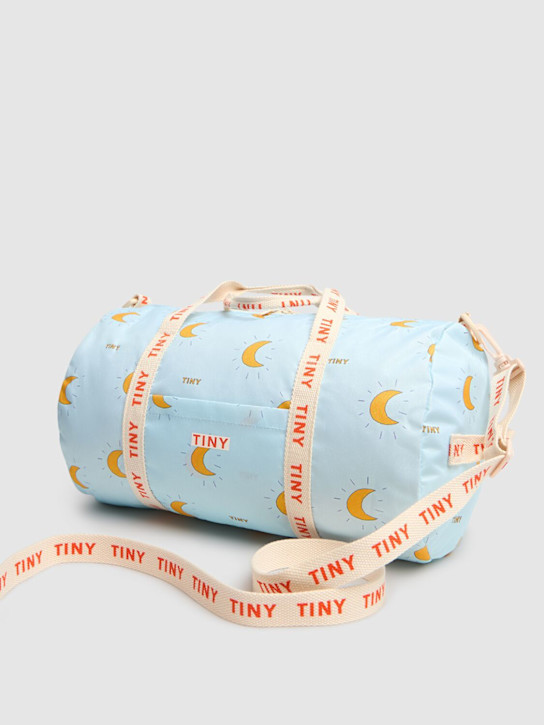 Tiny Cottons: Printed poly duffle bag - Light Blue - kids-girls_1 | Luisa Via Roma