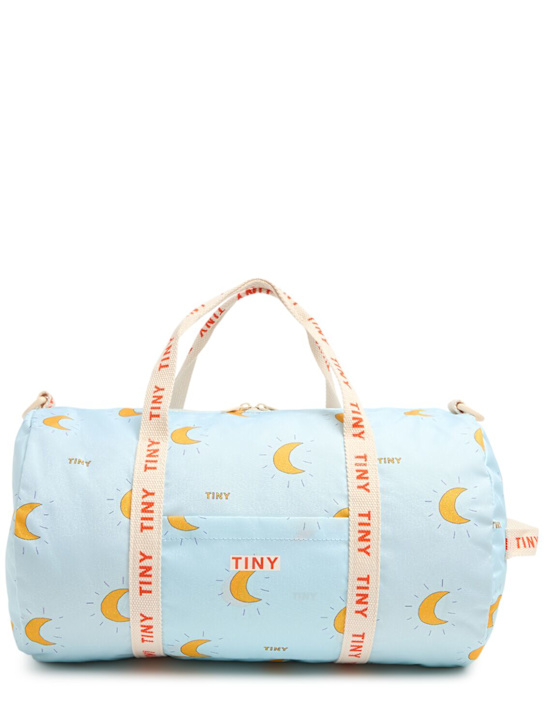 Tiny Cottons: Printed poly duffle bag - Light Blue - kids-girls_0 | Luisa Via Roma