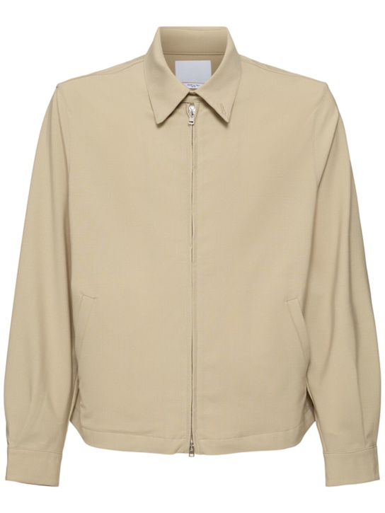 CELLAR DOOR: Brent wool blend zip jacket - Beige - men_0 | Luisa Via Roma