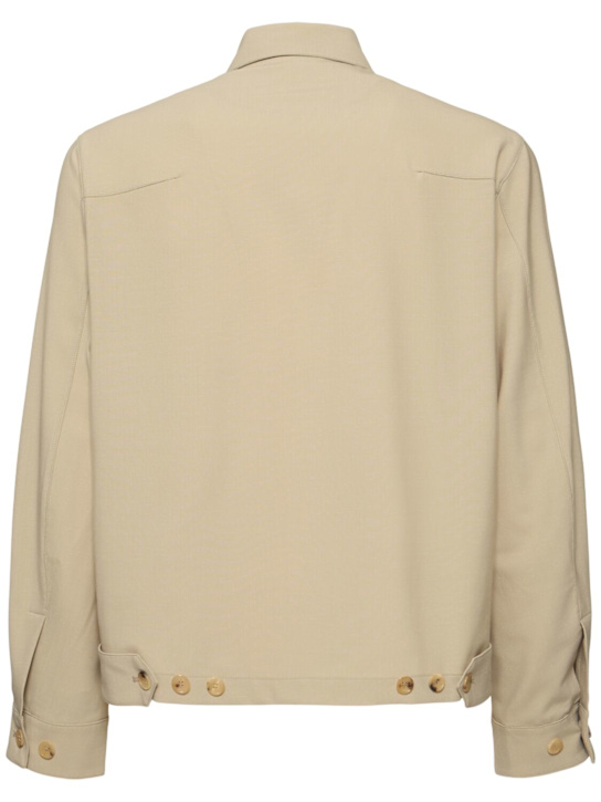 CELLAR DOOR: Brent wool blend zip jacket - Beige - men_3 | Luisa Via Roma