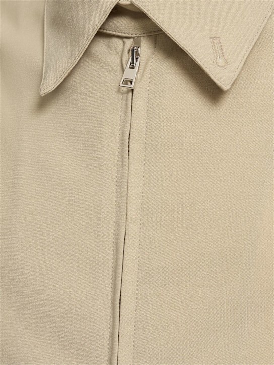 CELLAR DOOR: Brent wool blend zip jacket - Beige - men_4 | Luisa Via Roma