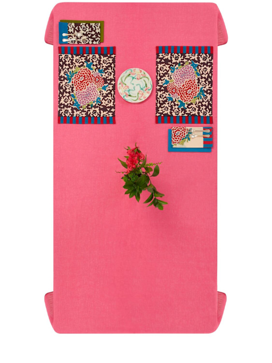 LISA CORTI: Set of 2 Arabesque Corolla placemats - ecraft_1 | Luisa Via Roma