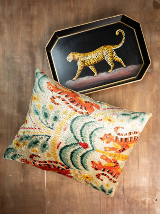 Les Ottomans: Silk blend velvet cushion - Multicolor - ecraft_1 | Luisa Via Roma