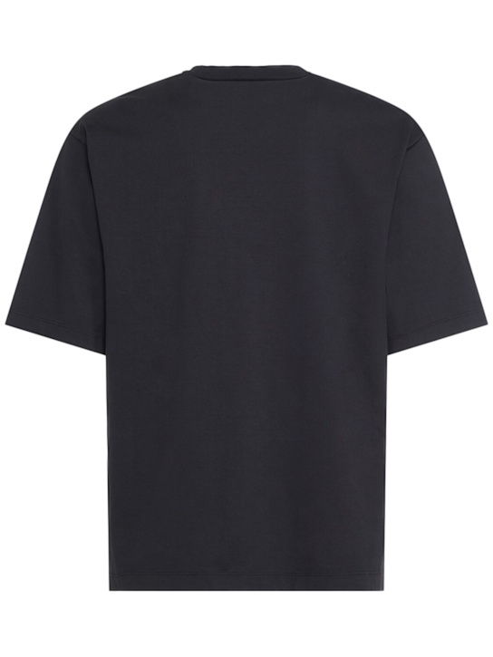 Dsquared2: T-Shirt aus Baumwolle mit Heritage-Druck - Schwarz - men_1 | Luisa Via Roma