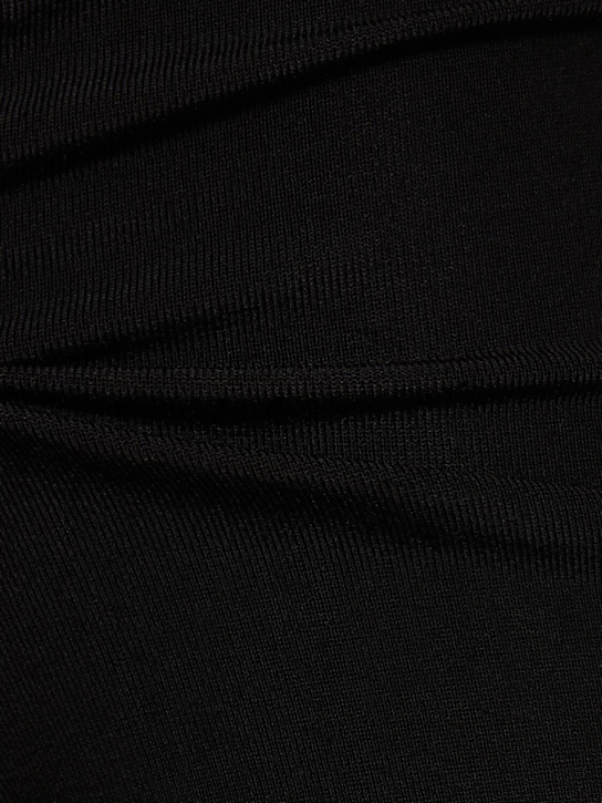 ESSE Studios: Jersey high rise shorts - Black - women_4 | Luisa Via Roma