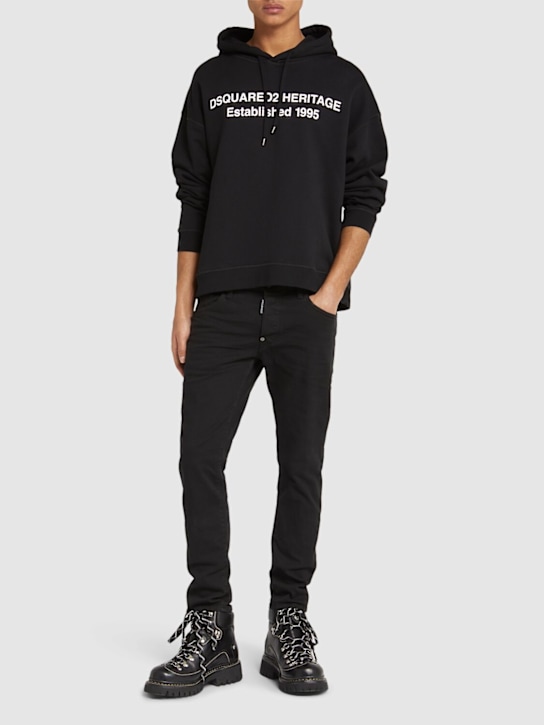 Dsquared2: Skater jeans - Black - men_1 | Luisa Via Roma