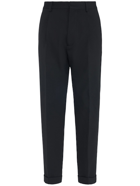 Dsquared2: One pleat pants - Black - men_0 | Luisa Via Roma