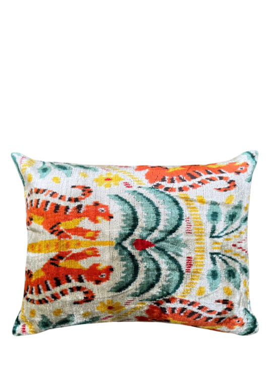 Les Ottomans: Silk blend velvet cushion - Multicolor - ecraft_0 | Luisa Via Roma