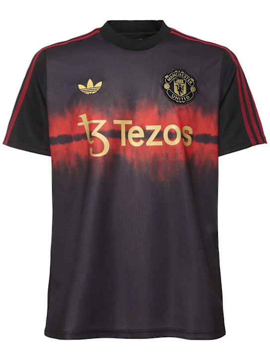 adidas Originals: Camiseta de fútbol Manchester United CNY - Negro - men_0 | Luisa Via Roma
