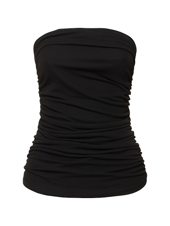 ESSE Studios: Bonachi jersey tube top - Black - women_0 | Luisa Via Roma