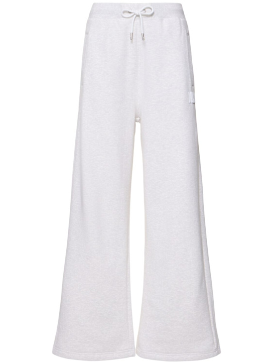 Jordan: Jordan Flight cotton blend sweatpants - Birch Heather - women_0 | Luisa Via Roma