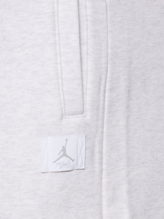 Jordan: Jordan Flight cotton blend sweatpants - Birch Heather - women_4 | Luisa Via Roma