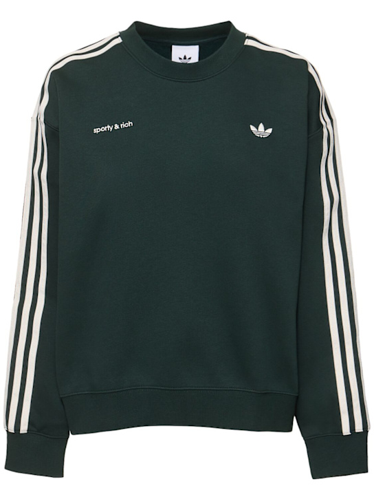 adidas Originals: Sporty & Rich crewneck sweatshirt - women_0 | Luisa Via Roma