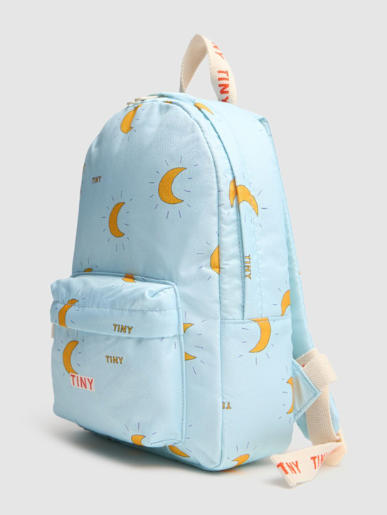 Tiny Cottons: Printed cotton backpack - Light Blue - kids-girls_1 | Luisa Via Roma