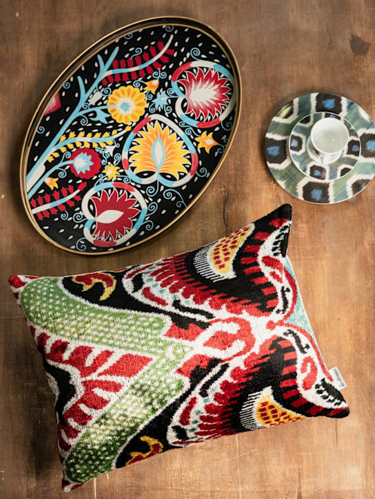 Les Ottomans: Silk blend velvet cushion - Multicolor - ecraft_1 | Luisa Via Roma