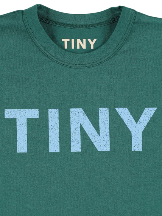 Tiny Cottons: Printed cotton jersey t-shirt - Green - kids-boys_1 | Luisa Via Roma