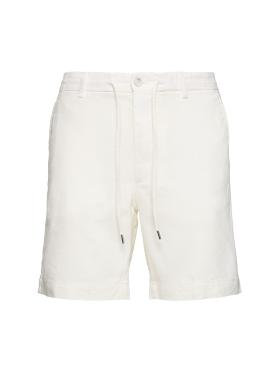 Boss: Kane linen blend shorts - White - men_0 | Luisa Via Roma