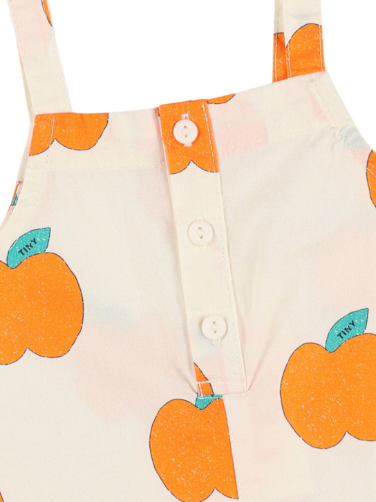 Tiny Cottons: Printed cotton poplin playsuit - White/Red - kids-boys_1 | Luisa Via Roma