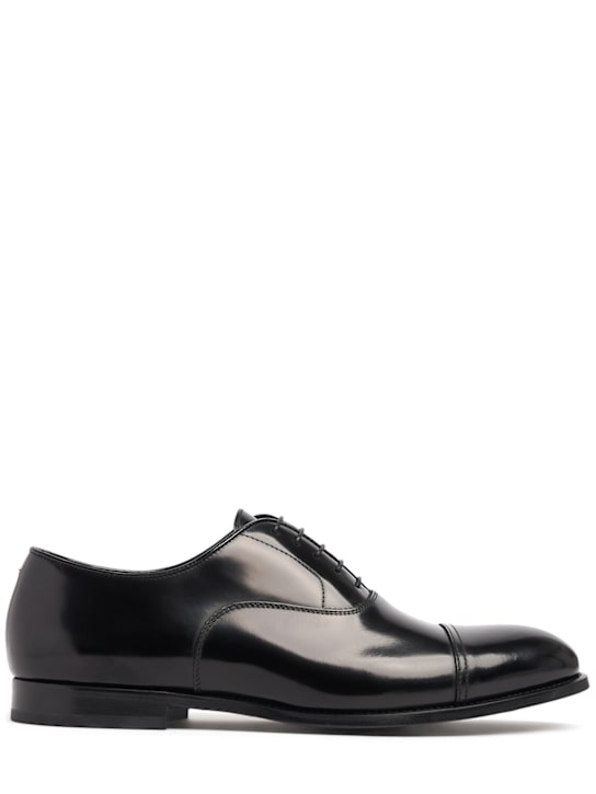 Doucal's: Oxford leather lace-up shoes - Black - men_0 | Luisa Via Roma