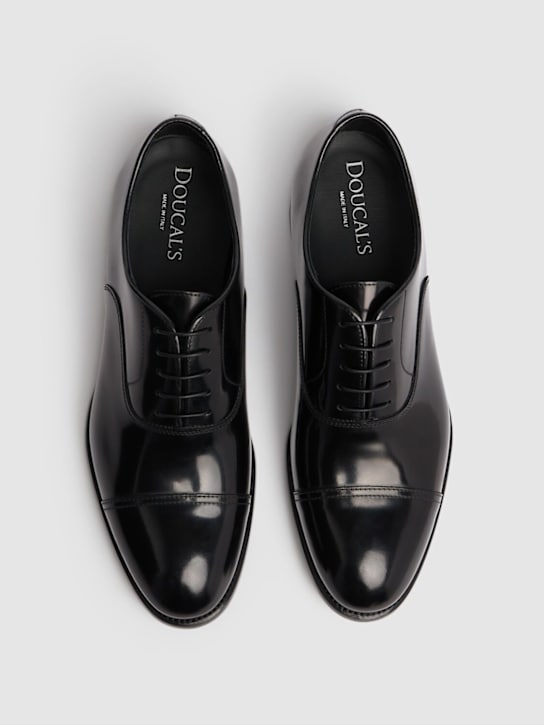 Doucal's: Oxford leather lace-up shoes - Black - men_2 | Luisa Via Roma