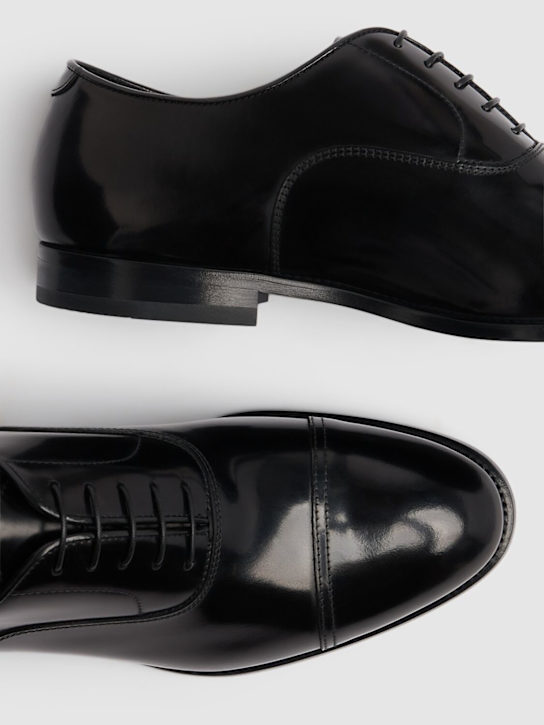 Doucal's: Oxford leather lace-up shoes - Black - men_3 | Luisa Via Roma